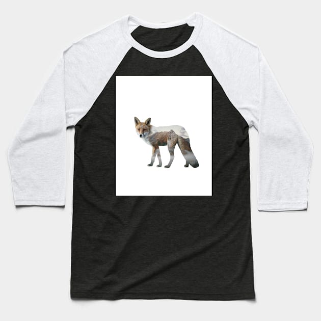 Mountain Fox Baseball T-Shirt by MinimalistChicStyle